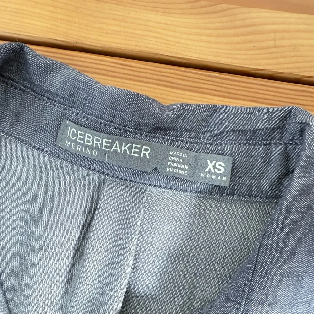 Icebreaker Merino Wool Lyocell Shirt Dress Collared XS - Picture 3 of 10